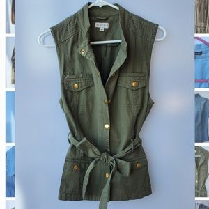 Guess Army Green Vest with belt